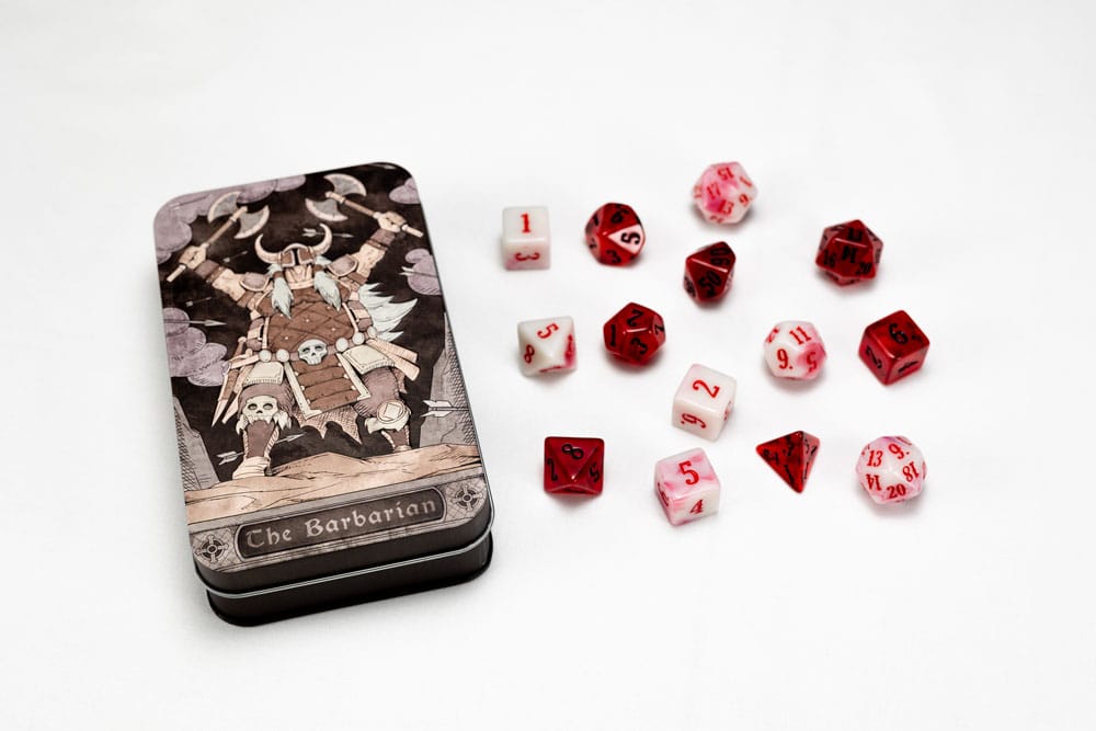 MADE TO ORDER Character Class Classic RPG Dice Set Barbarian (13)