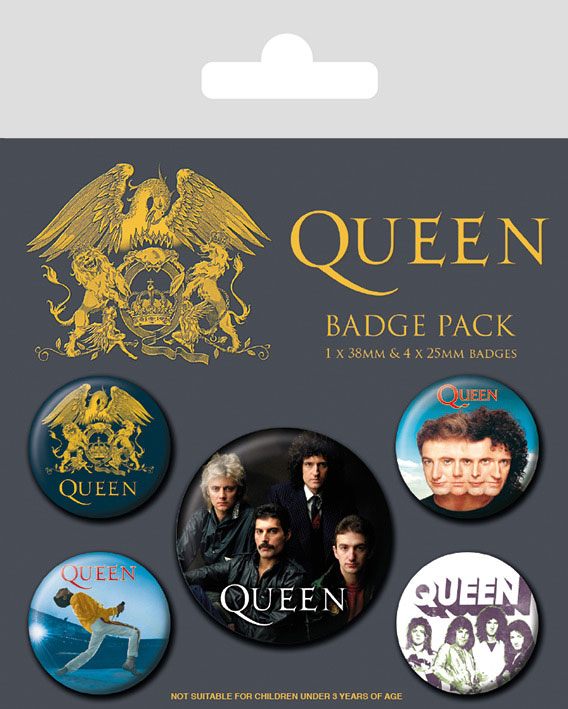 MADE TO ORDER Queen Pin-Back Buttons 5-Pack Classic