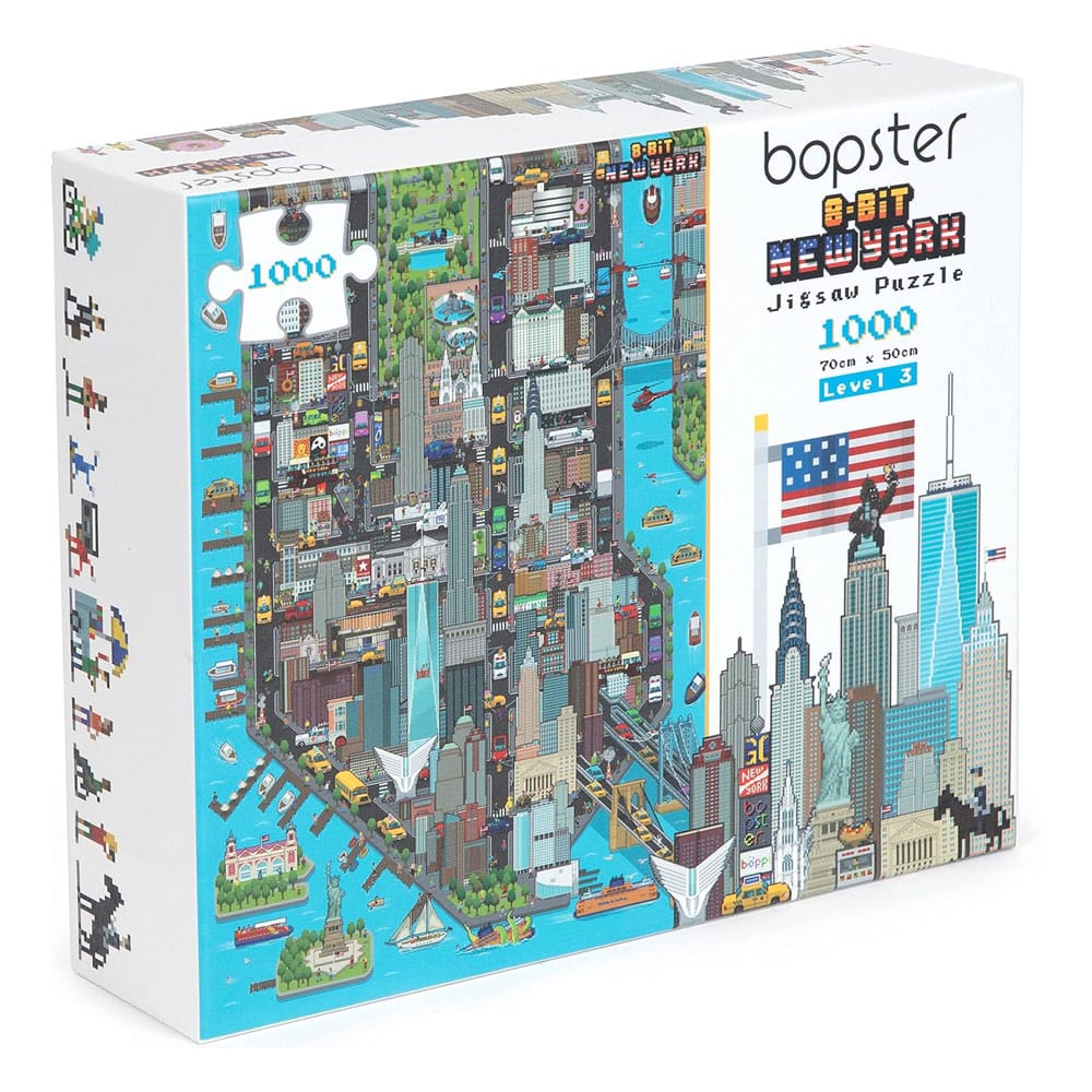 MADE TO ORDER 8-Bit Pixel Puzzle New York Level 3 1000 Pieces