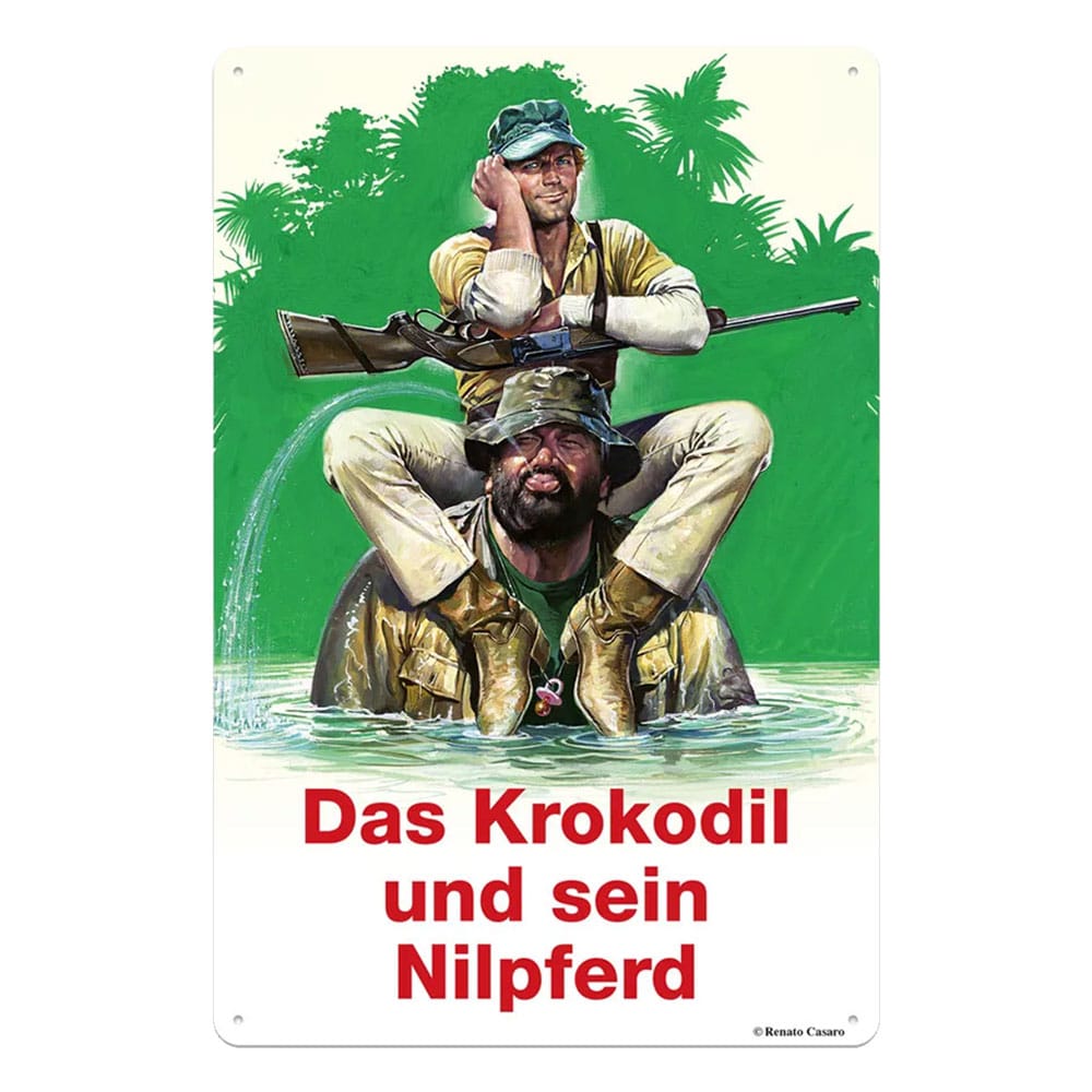 SU ORDINAZIONE Bud Spencer & Terence Hill Tin Sign Das Krokodil und sein Nilpferd 20 x 30 cm0 cm