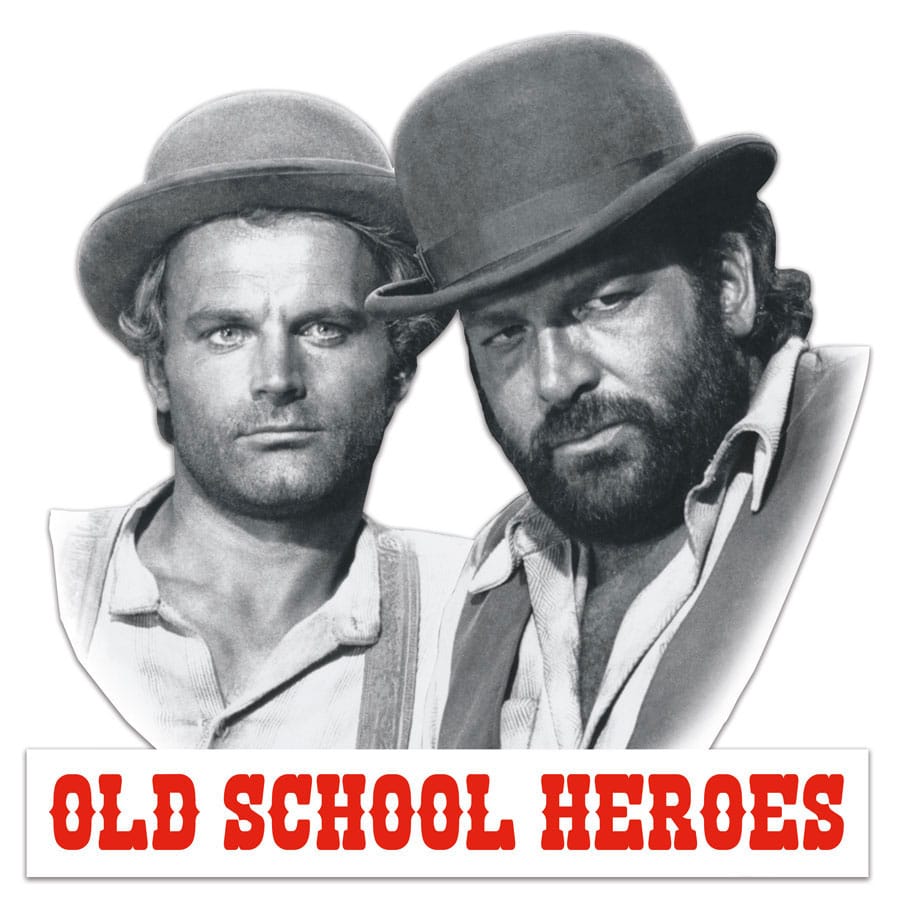 MADE TO ORDER Bud Spencer & Terence Hill 3D Tin Sign Old School Heroes 45 x 45 cm