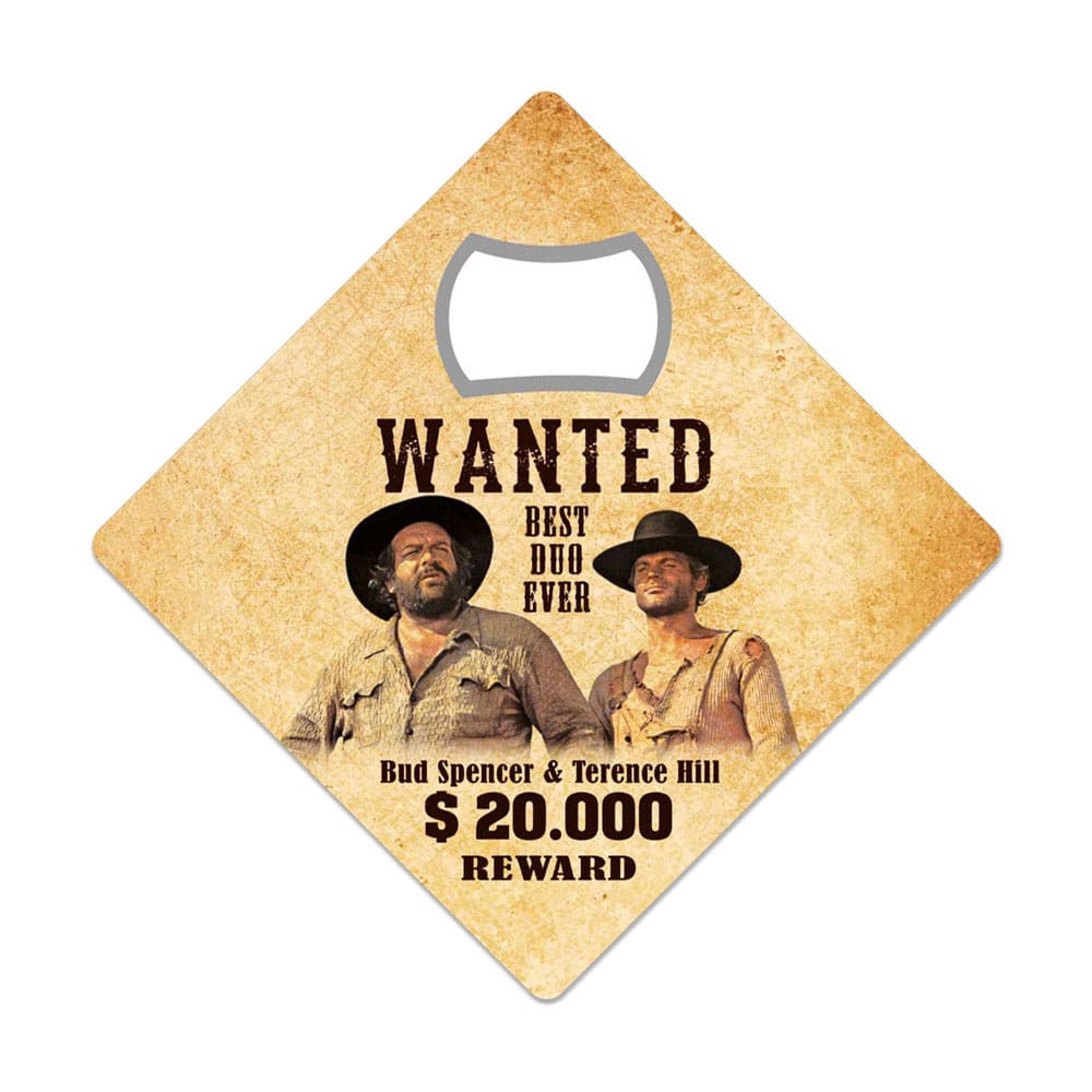 MADE TO ORDER Bud Spencer & Terence Hill Bottle Opener Fridge Magnet Wanted