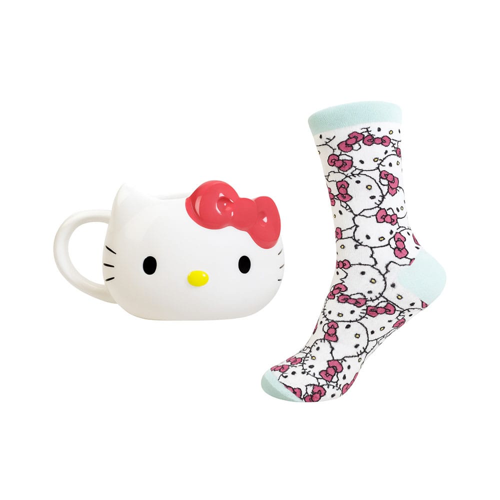 Sanrio 3D-Tassen- und Socken-Set Hello Kitty – AUF BESTELLUNG GEFERTIGT