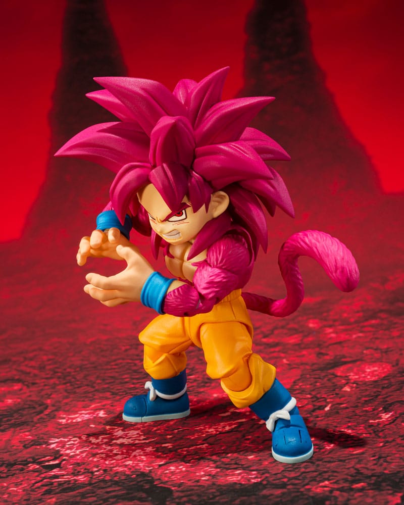 PREORDINE+ CHIUSO 03/2026 Dragon Ball Daima S.H.Figuarts Action FigureSuper Saiyan Level 4 Son Goku (mini) 8 cm