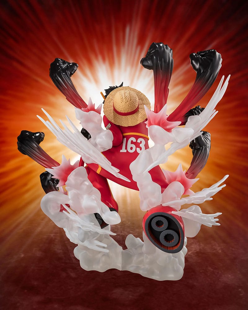 SU ORDINAZIONE One Piece Figuarts ZERO Extra Battle PVC Statue Monkey D. Luffy -Gum Gum Hawk Gatling- 19 cm