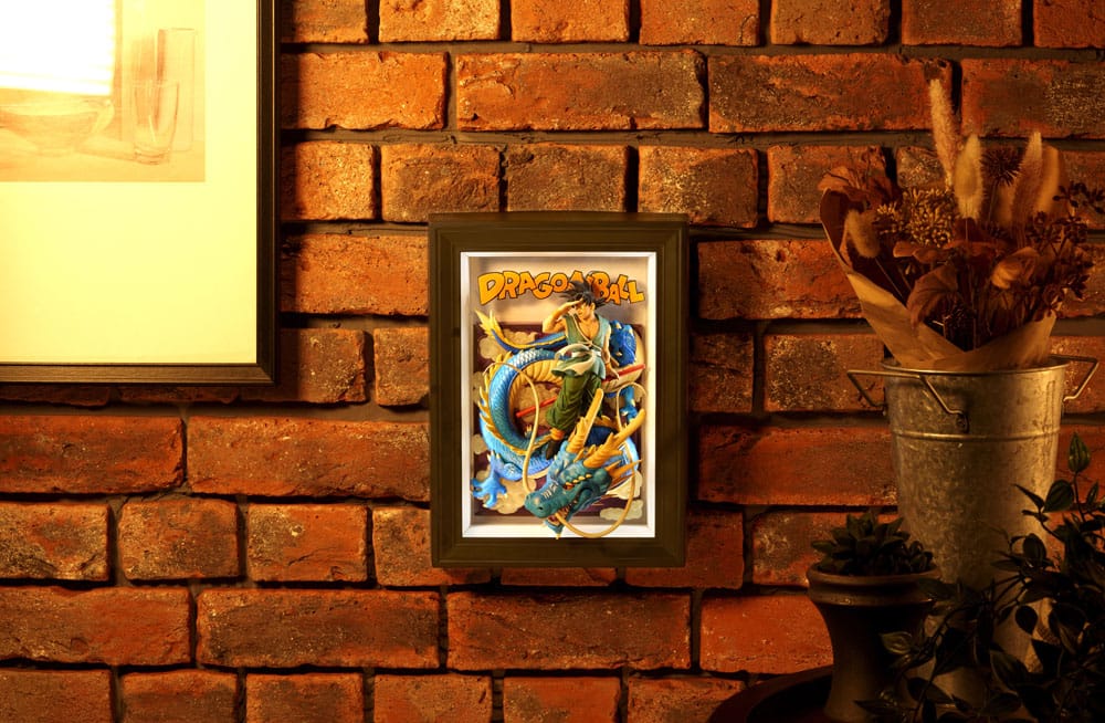 PREORDINE+ 12/2025 Dragon Ball Z Tamashii Art 3D Relief Picture Son Goku & Dragon 27 cm