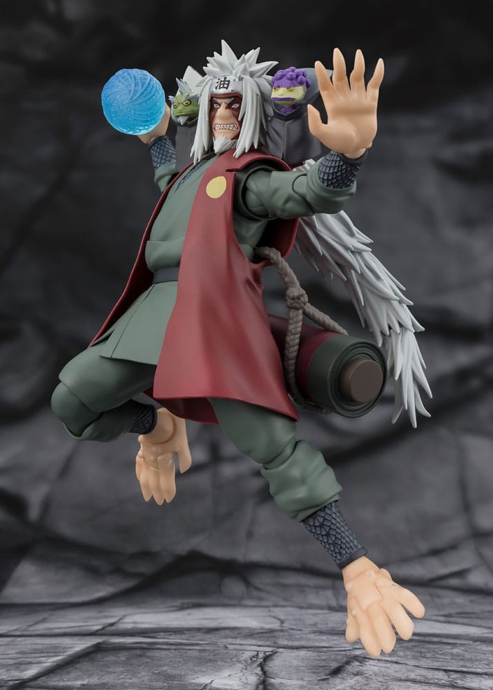 SU ORDINAZIONE Naruto S.H.Figuarts Action Figure Jiraiya Hidden Leaf Heroic Master Sage (Sage Mode Set) 17 cm