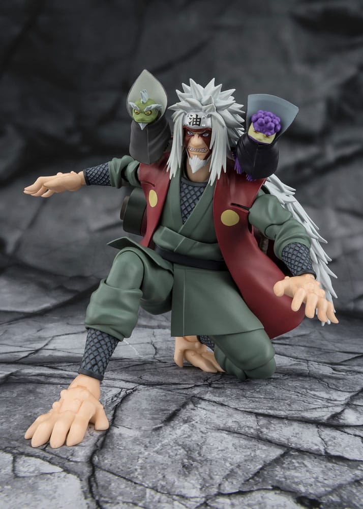 SU ORDINAZIONE Naruto S.H.Figuarts Action Figure Jiraiya Hidden Leaf Heroic Master Sage (Sage Mode Set) 17 cm