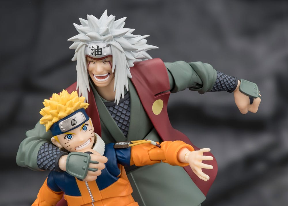 SU ORDINAZIONE Naruto S.H.Figuarts Action Figure Jiraiya Hidden Leaf Heroic Master Sage (Sage Mode Set) 17 cm