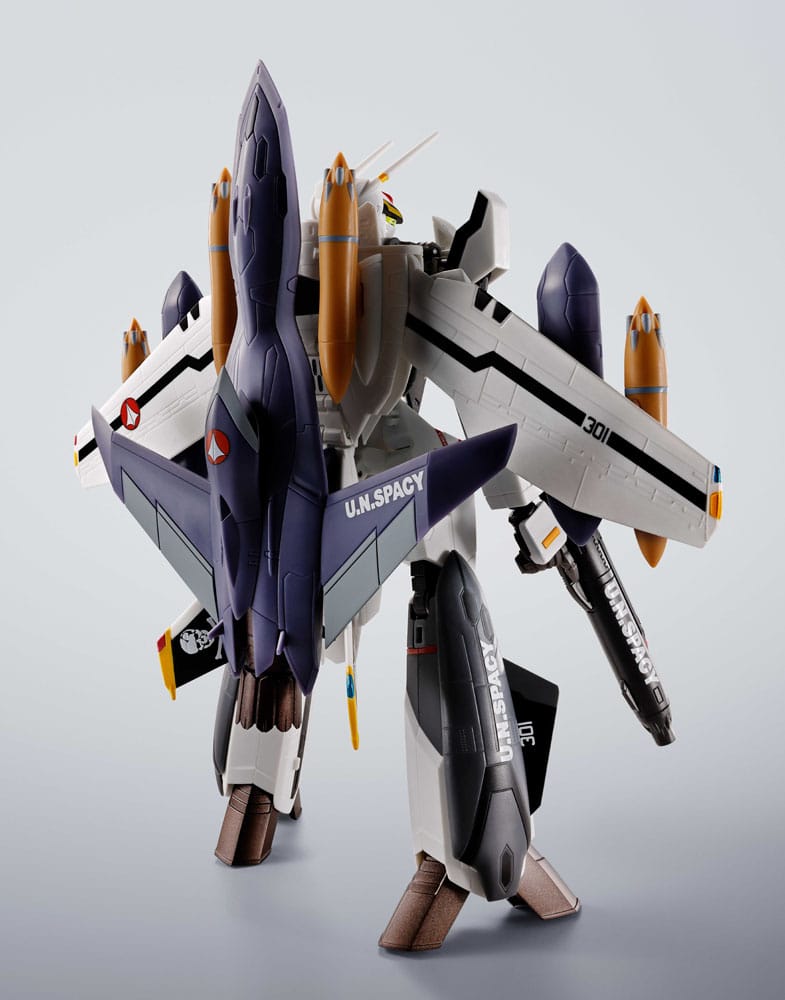 PREORDINE+ 04/2026 Macross 7 Hi-Metal R Action Figure VF-0S Phoenix (Roy Focker Use) & QF-2200D-B Ghost Set 14 cm