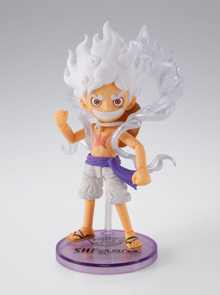 AUF BESTELLUNG One Piece World Collactable Figures x S.H. Figuarts Actionfigur Monkey D. Luffy Gear 5 8 cm