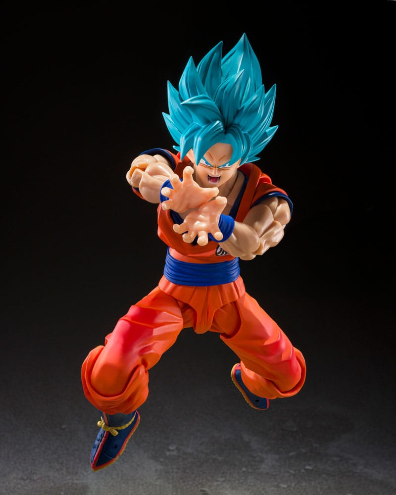 SU ORDINAZIONE Dragon Ball Super S.H.Figuarts Action Figure Super Saiyan God Super Son Guko (Blue power transcending Limits) 15 cm