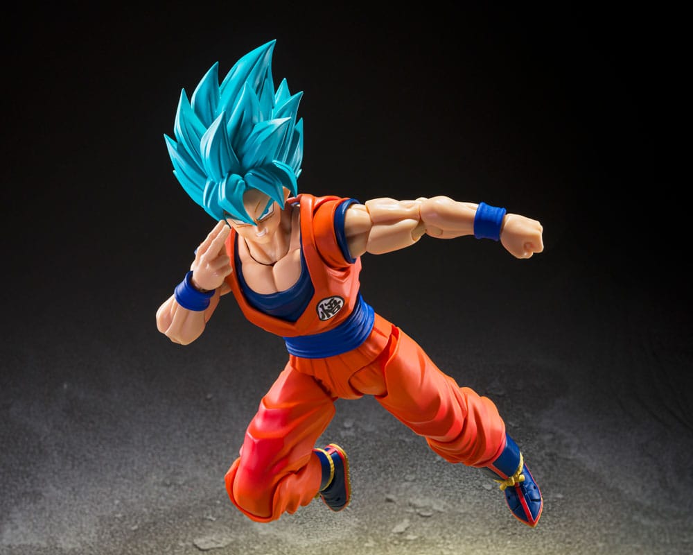 SU ORDINAZIONE Dragon Ball Super S.H.Figuarts Action Figure Super Saiyan God Super Son Guko (Blue power transcending Limits) 15 cm