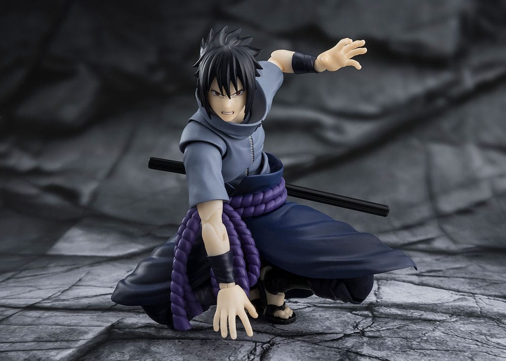 PREORDINE+ 09/2026 Naruto S.H.Figuarts Action Figure Sasuke Uchiha Solitary Shinobi 15 cm