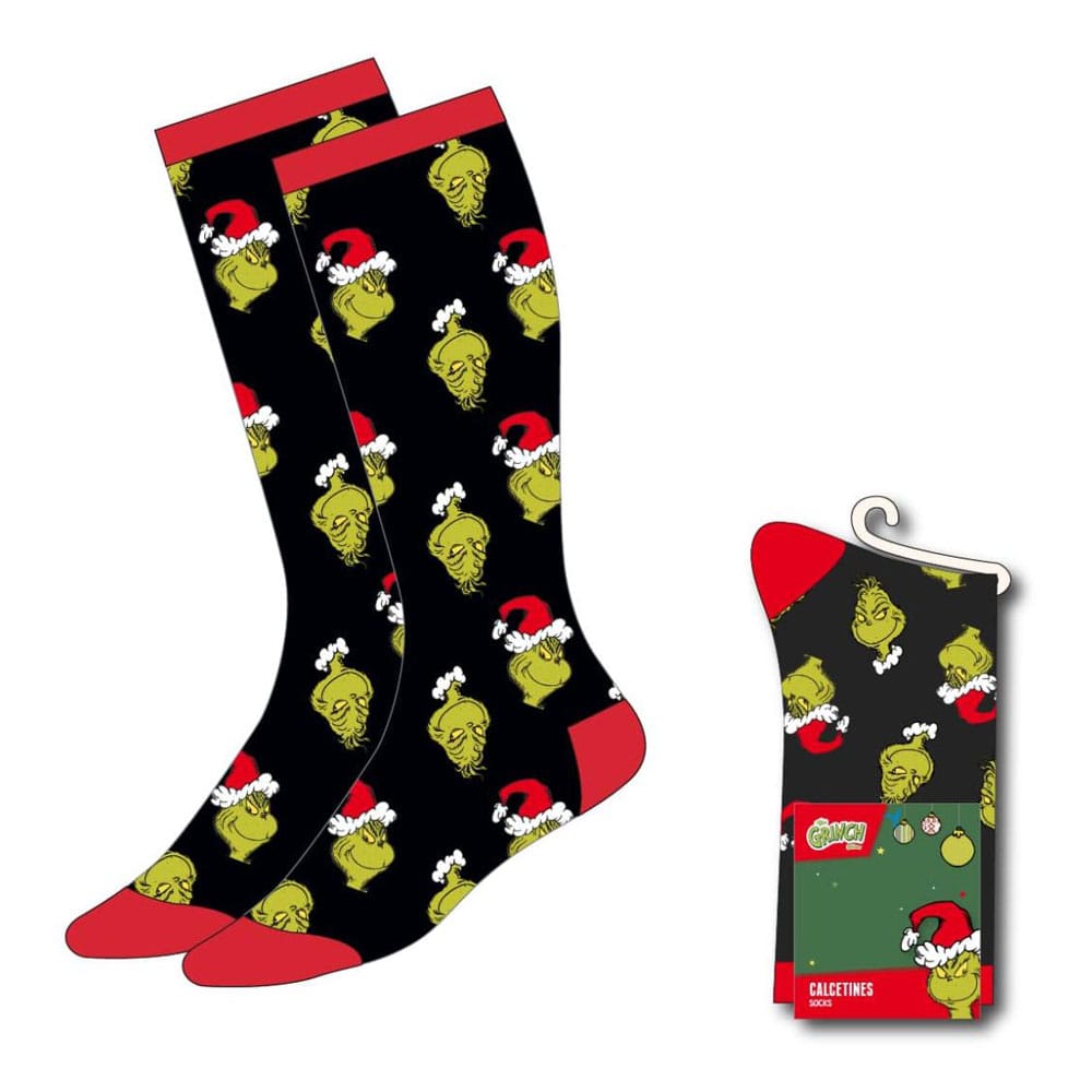 AUF BESTELLUNG HERGESTELLT: Die Grinch-Socken mit Grinch-Gesicht 38-45 *SONDERPREIS*
