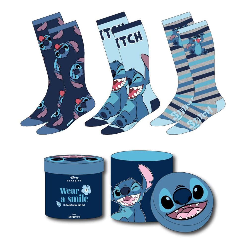 Lilo & Stitch Socken, 3er-Pack Crazy Stitch, Größen 36-43, auf Bestellung gefertigt *SONDERPREIS* AUSVERKAUFT
