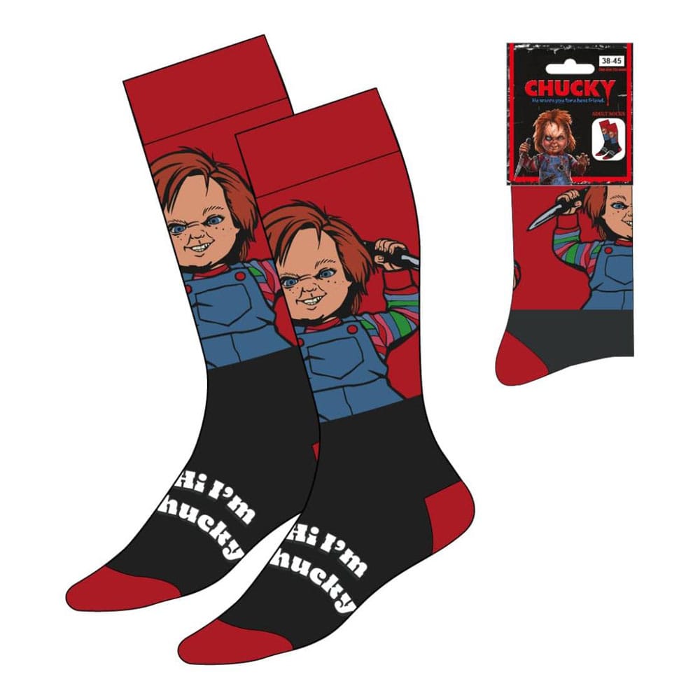 SU ORDINAZIONE Chucky (Child´s Play) Socks Hi I´m Chucky 38-45