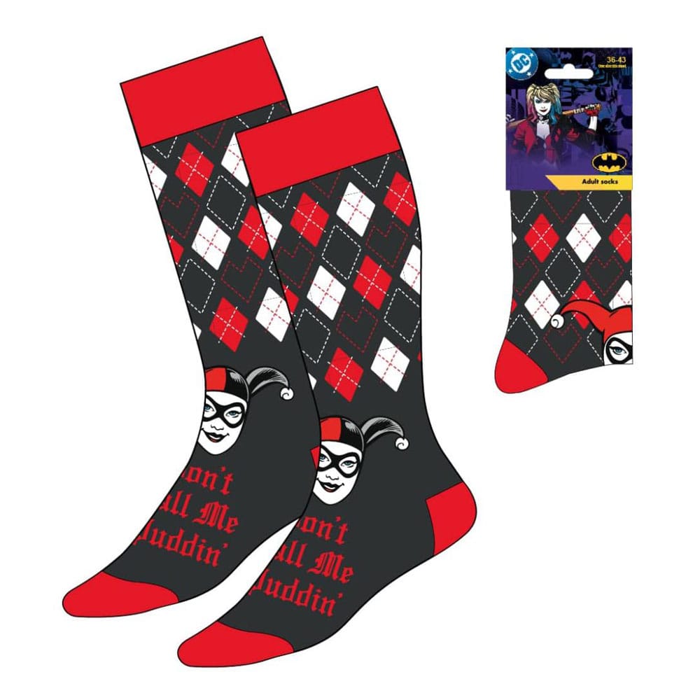 SU ORDINAZIONE DC Comics Socks Harley Quinn Don´t Call Me Puddin 36-43