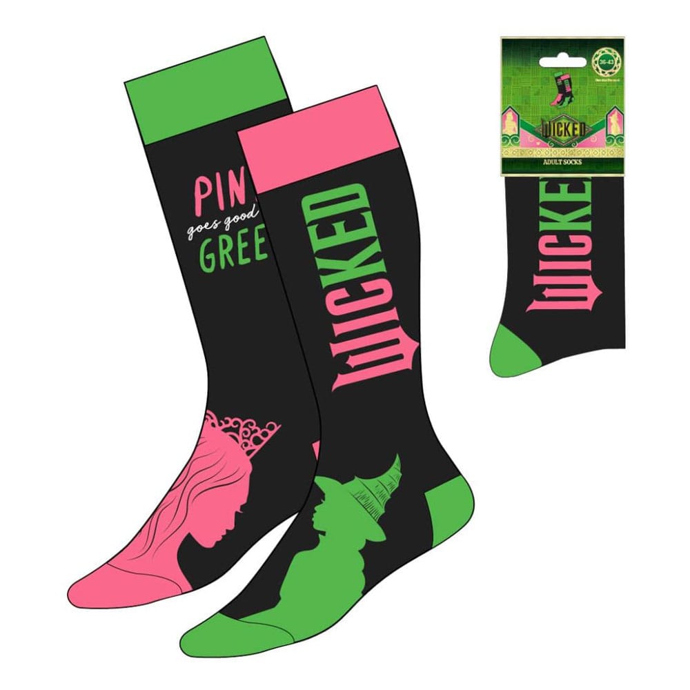 SU ORDINAZIONE Wicked Socks Pink goes good with Green 36-43