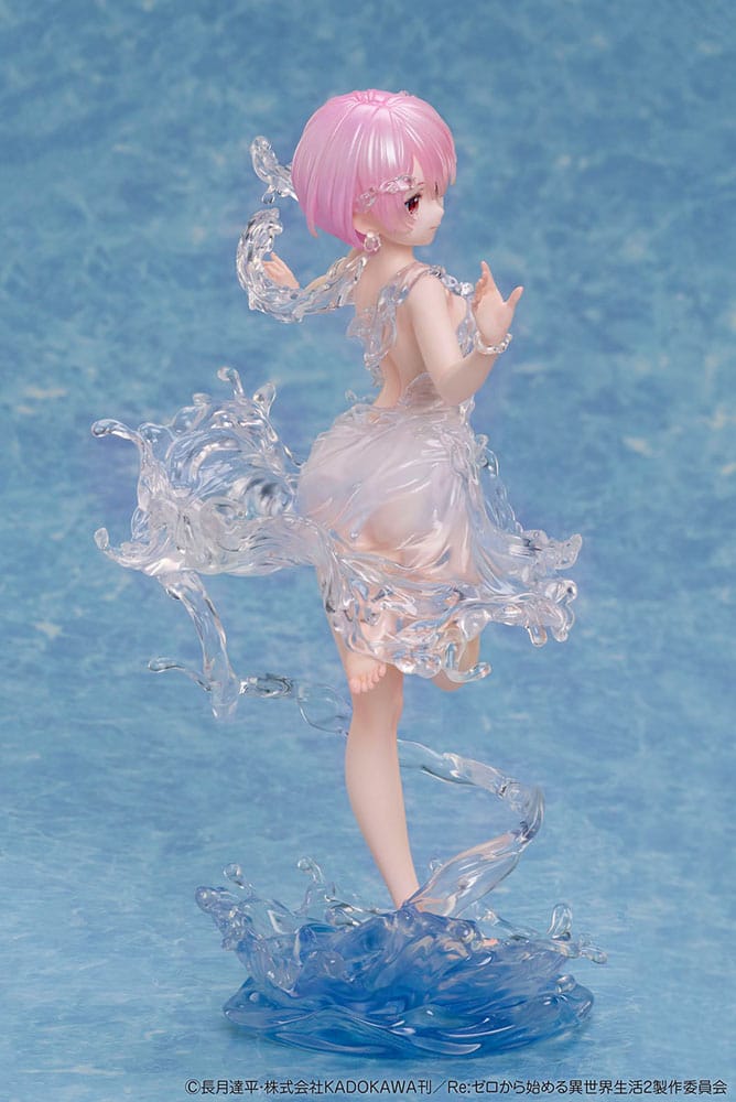 SU ORDINAZIONE Re:Zero Starting Life in Another World PVC Statue 1/7 Ram Aqua Dress 23 cm