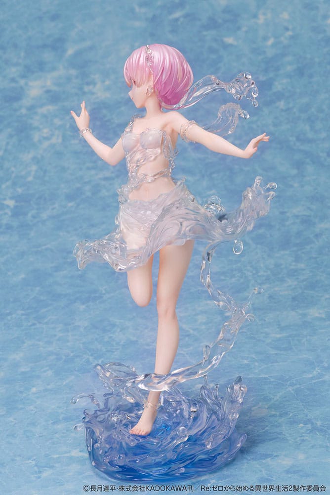SU ORDINAZIONE Re:Zero Starting Life in Another World PVC Statue 1/7 Ram Aqua Dress 23 cm