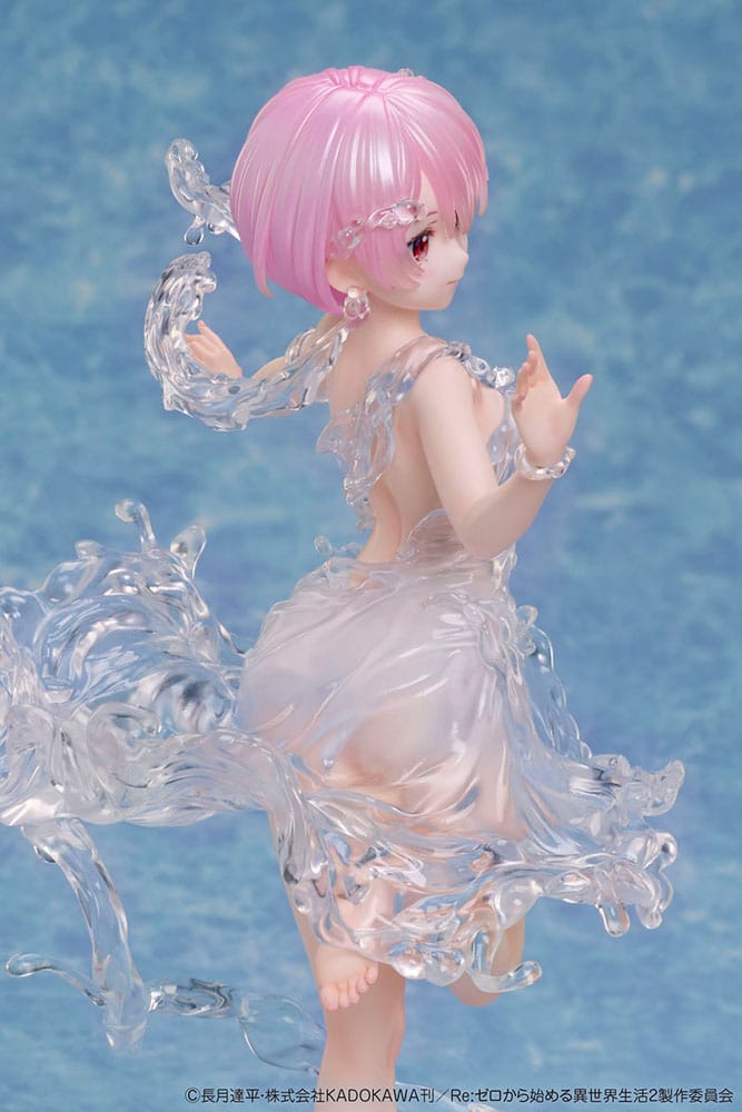 SU ORDINAZIONE Re:Zero Starting Life in Another World PVC Statue 1/7 Ram Aqua Dress 23 cm