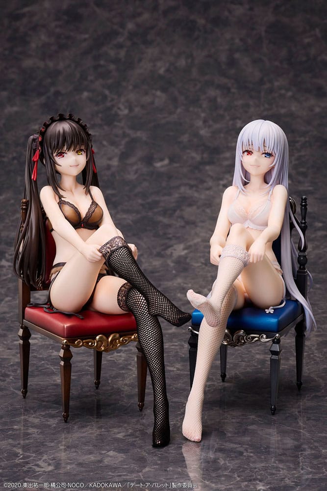 PREORDINE 12/2025 Date A Bullet Statues 1/7 Kurumi Tokisaki & White Queen 17 cm (PREORDINE NON CANCELLABILE)