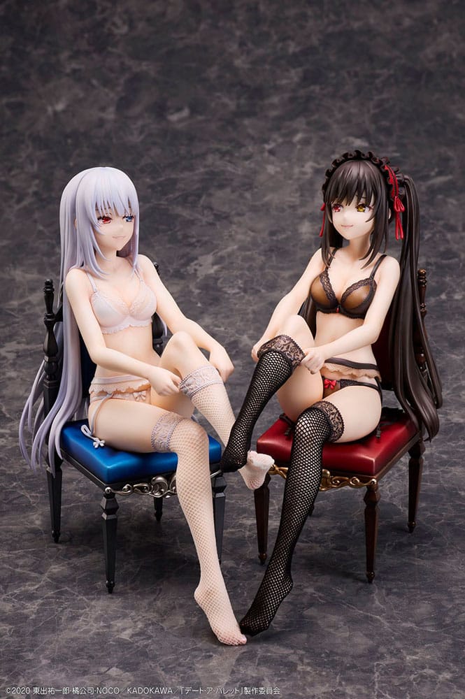 PREORDINE 12/2025 Date A Bullet Statues 1/7 Kurumi Tokisaki & White Queen 17 cm (PREORDINE NON CANCELLABILE)