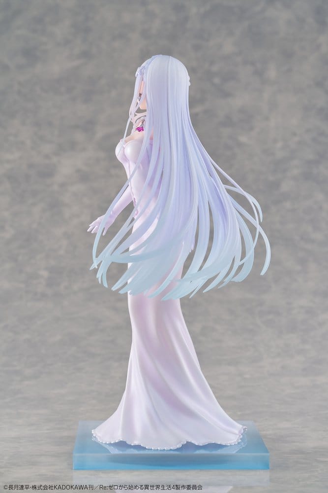 PREORDINE+ 10/2027 Re:ZERO -Starting Life in Another World- PVC Figure 1/7 Emilia Wedding dress Ver. 24 cm