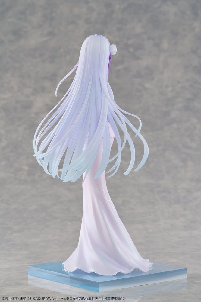 PREORDINE+ 10/2027 Re:ZERO -Starting Life in Another World- PVC Figure 1/7 Emilia Wedding dress Ver. 24 cm