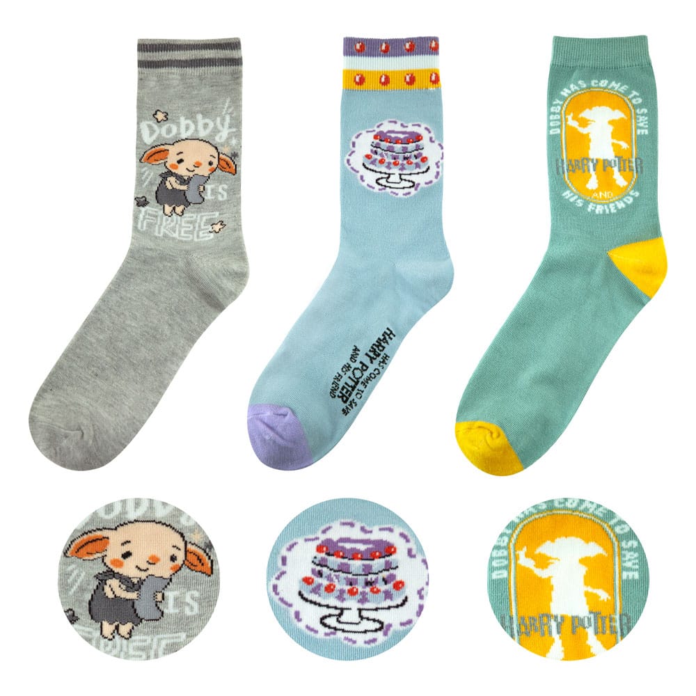 MADE TO ORDER Harry Potter Socks 3-Pack Dobby