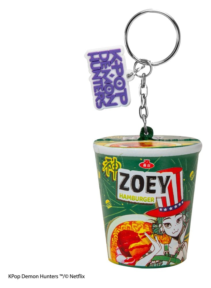 🧪 LAB | SU ORDINAZIONE KPop Demon Hunters Squishy Keychain Zoey Hamburger Noodles