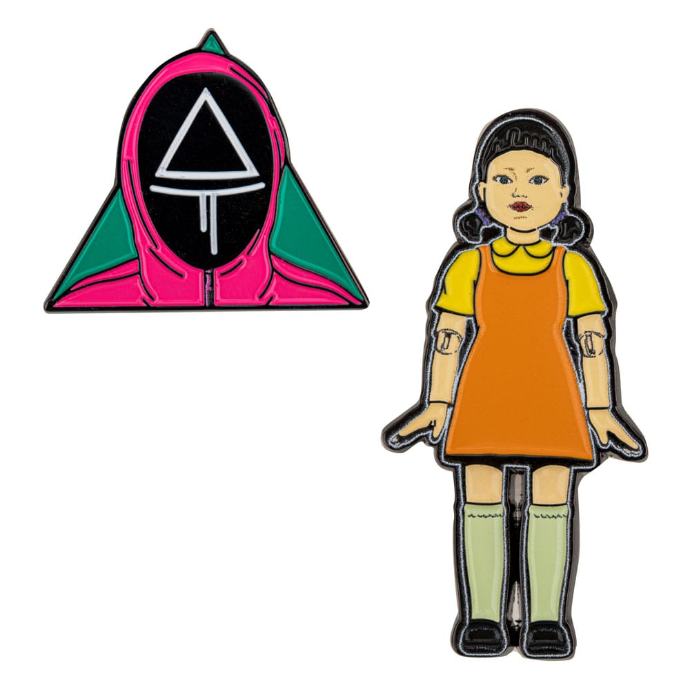 SU ORDINAZIONE Squid Game Pins 2-Pack Young-hee & Soldier *PREZZO SPECIALE*