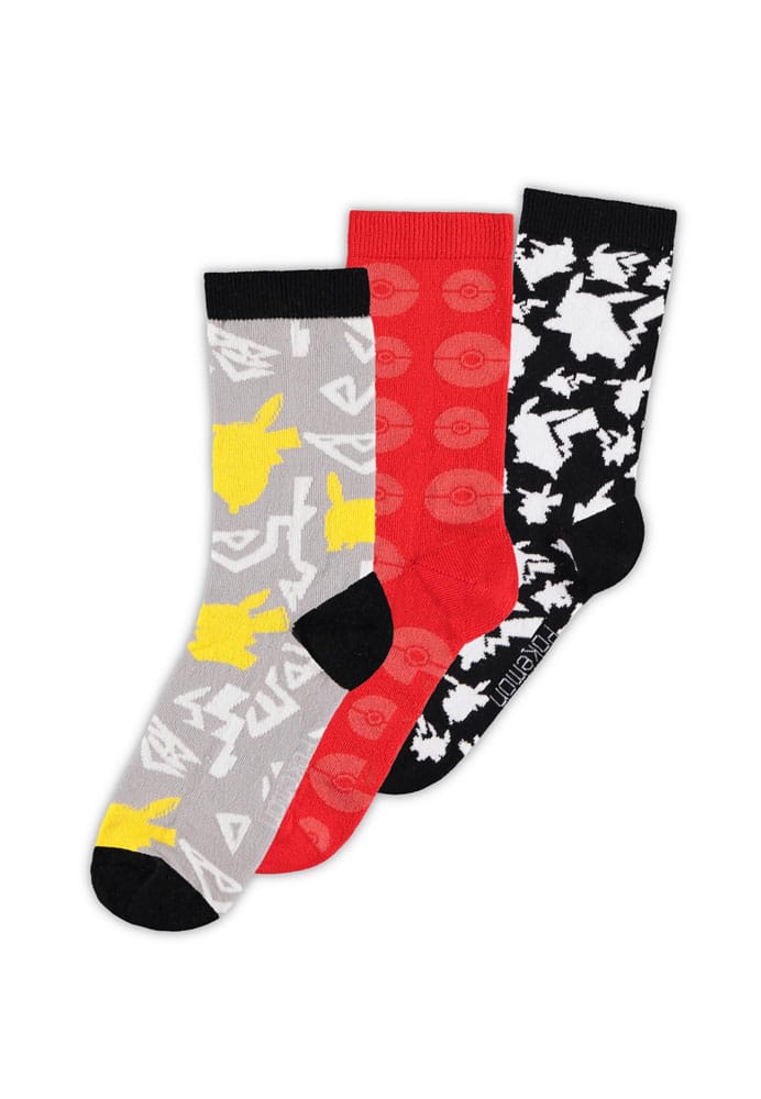 AUF BESTELLUNG Pokemon Socken 3er-Pack Crew 39-42