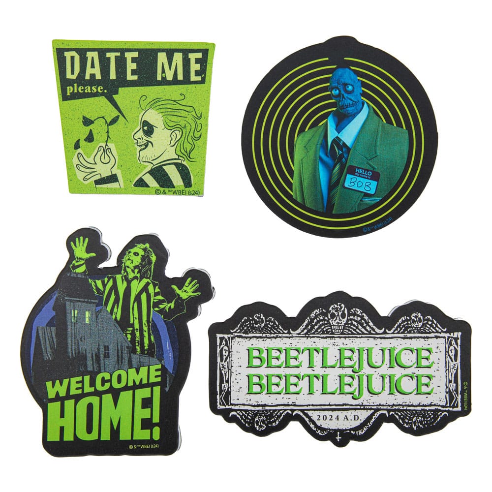SU ORDINAZIONE Beetlejuice Fridge Magnet 4-Pack