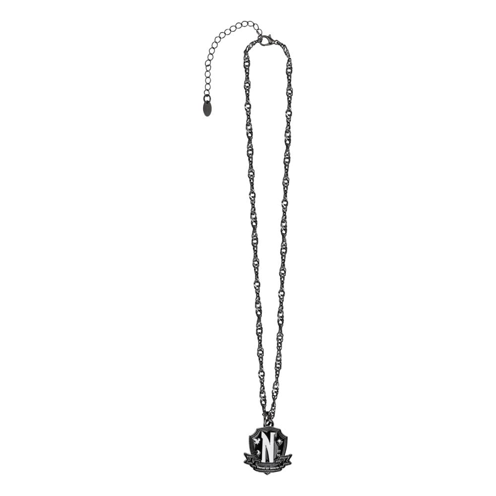 SU ORDINAZIONE Wednesday Necklace with Pendant Nevermore Academy Black