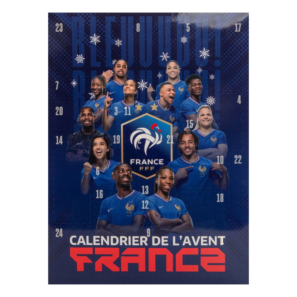 Auf Bestellung gefertigter Adventskalender des französischen Fußballverbands 2025