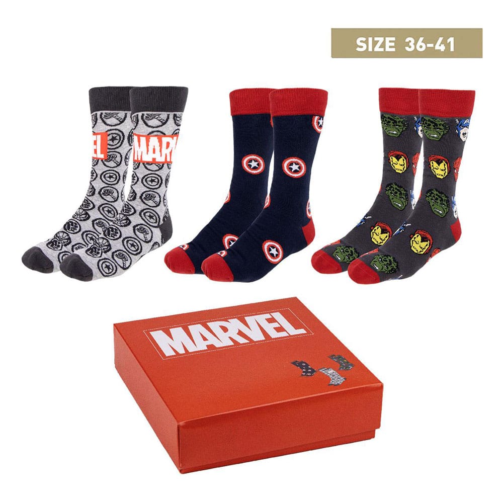 AUF BESTELLUNG Marvel Socken 3er-Pack Avengers 36-41