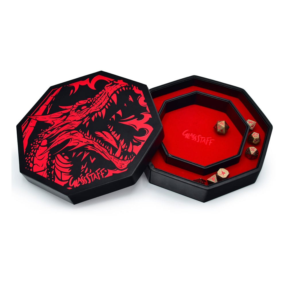 SU ORDINAZIONE CritStones Arena Dice Tray Red Dragon