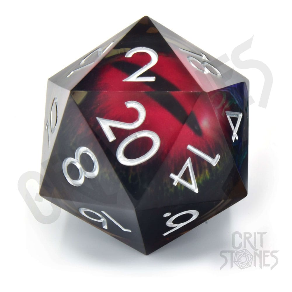 SU ORDINAZIONE CritStones Liquid Core Dice D20 Crimson Watcher 5 cm