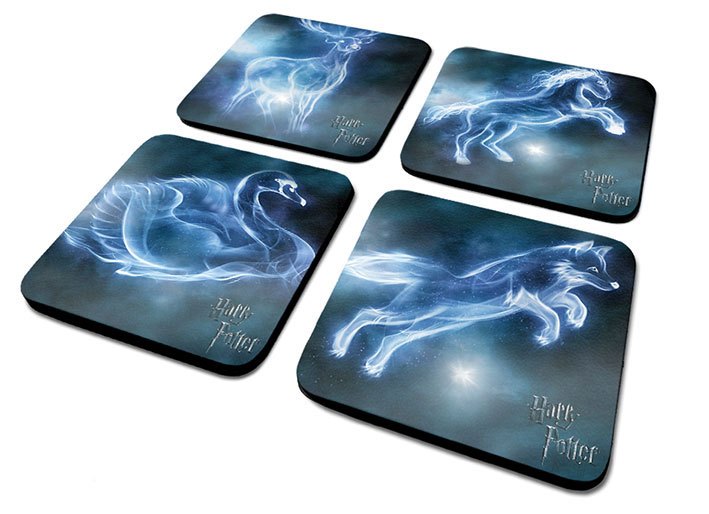 SU ORDINAZIONE Harry Potter Coaster 4-Pack Patronus *PREZZO SPECIALE* ESAURITO
