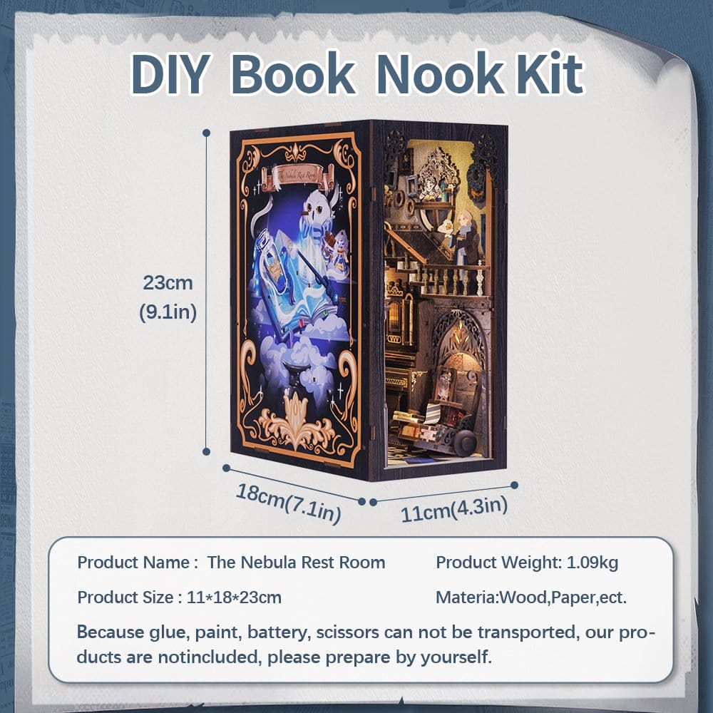 🧪 LAB | SU ORDINAZIONE Book Nook Nebula Common Room 23 x 11 cm