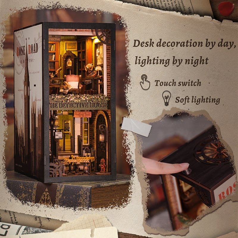 🧪 LAB | SU ORDINAZIONE Book Nook Rose Detective Agency 23 x 11 cm