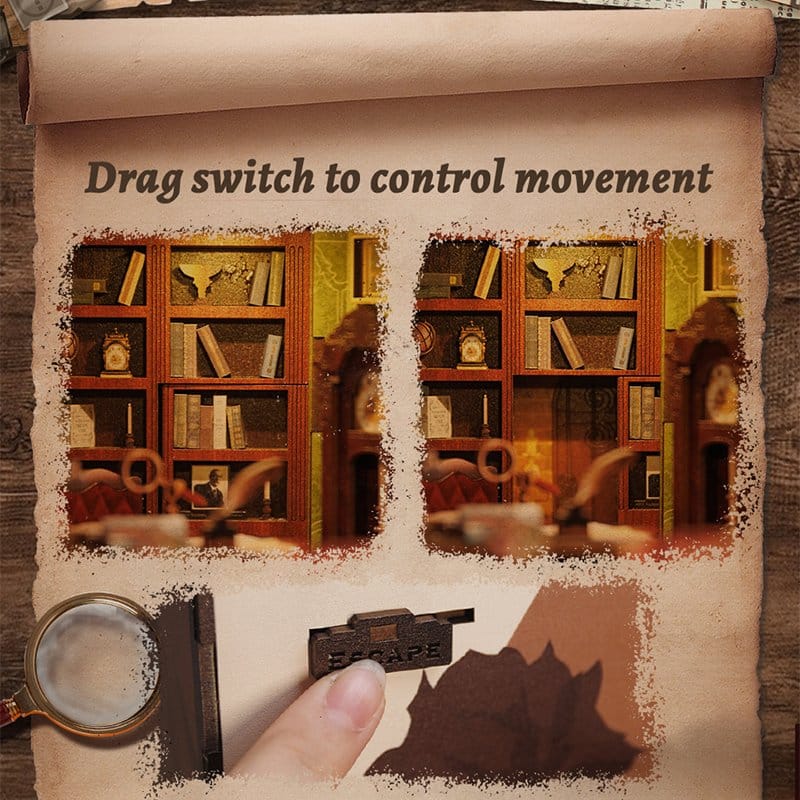 🧪 LAB | SU ORDINAZIONE Book Nook Rose Detective Agency 23 x 11 cm