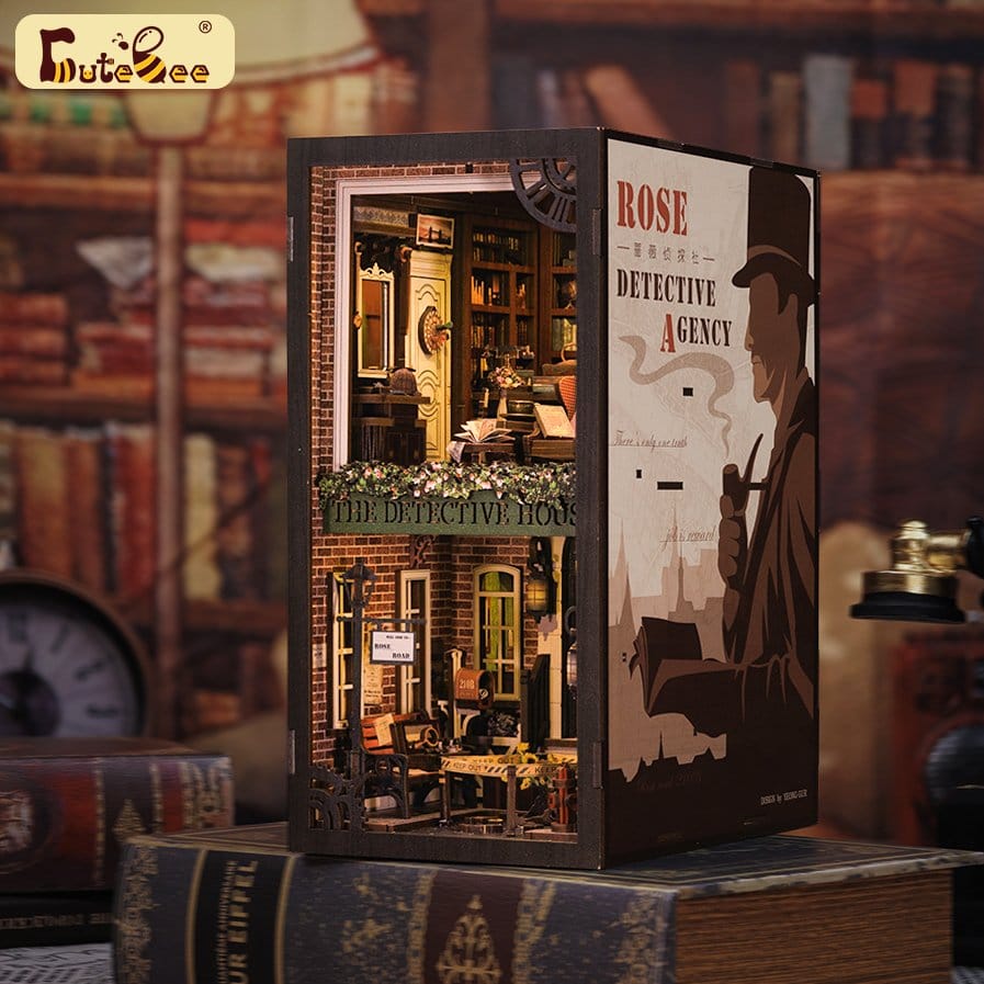 🧪 LAB | SU ORDINAZIONE Book Nook Rose Detective Agency 23 x 11 cm
