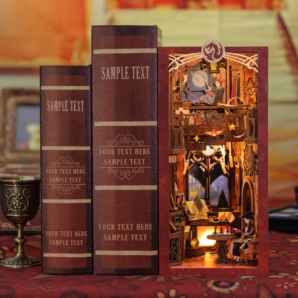 🧪 LAB | SU ORDINAZIONE Book Nook Flame Common Room 23 x 11 cm