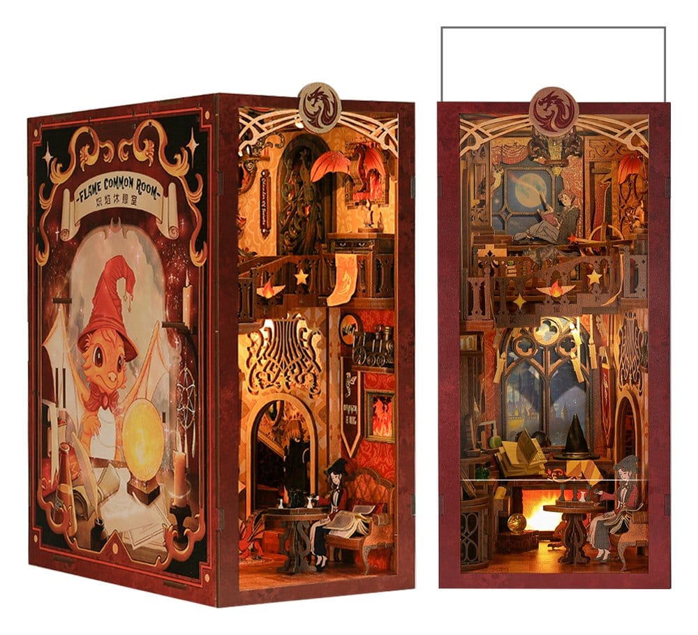 🧪 LAB | SU ORDINAZIONE Book Nook Flame Common Room 23 x 11 cm