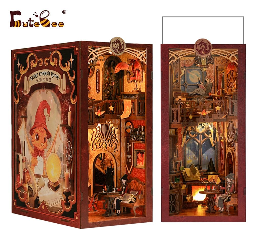 🧪 LAB | SU ORDINAZIONE Book Nook Flame Common Room 23 x 11 cm