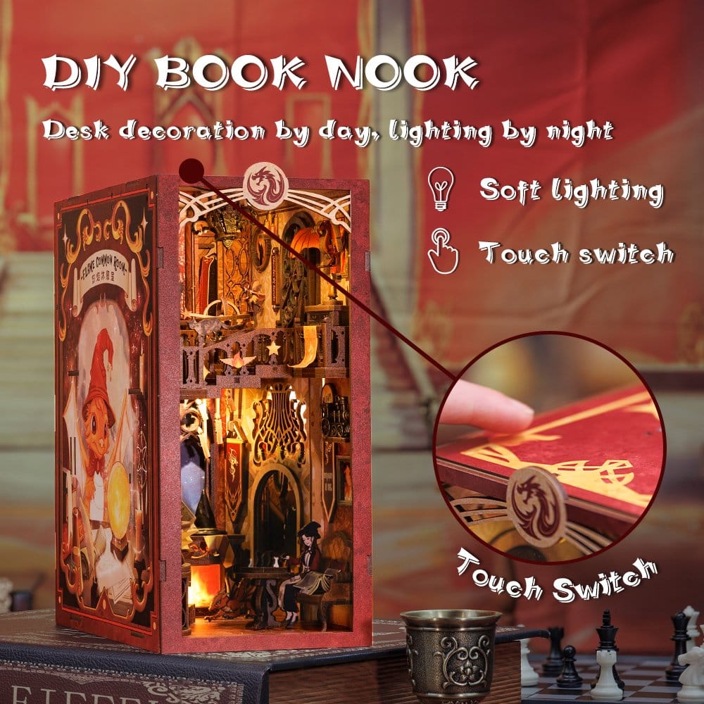 🧪 LAB | SU ORDINAZIONE Book Nook Flame Common Room 23 x 11 cm