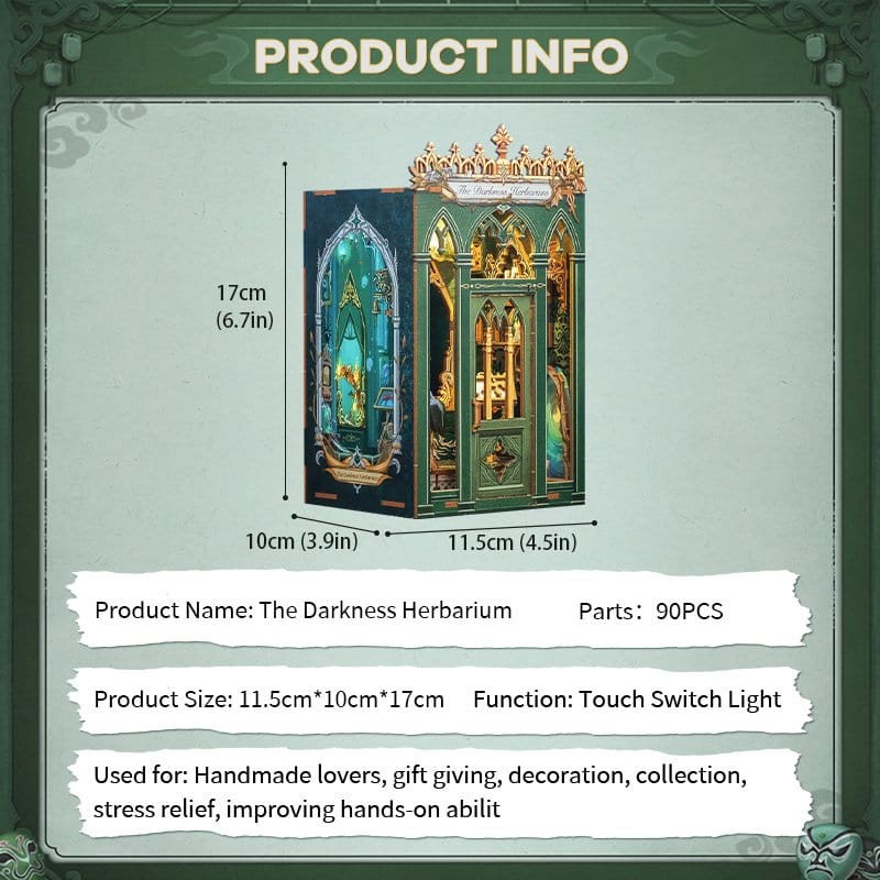 🧪 LAB | SU ORDINAZIONE Book Nook The Darkness Herbarium 17 x 12 cm